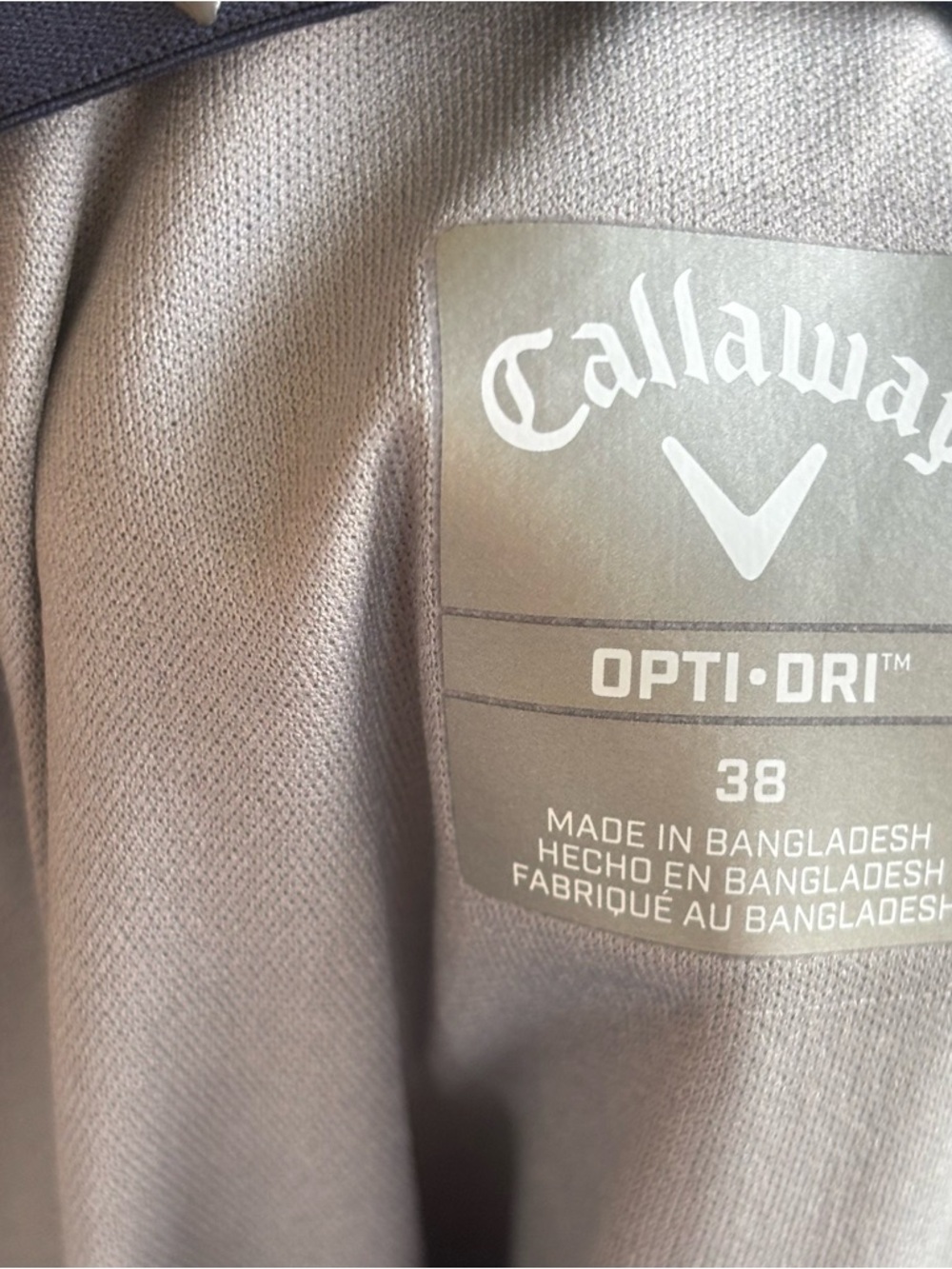 Callaway Mens 38x9 Flat Front Performance Chino Opti Dri Golf Shorts Navy NWT - Picture 7 of 8